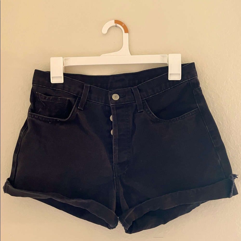 Brandy Melville/John Galt Black Denim Shorts, 27